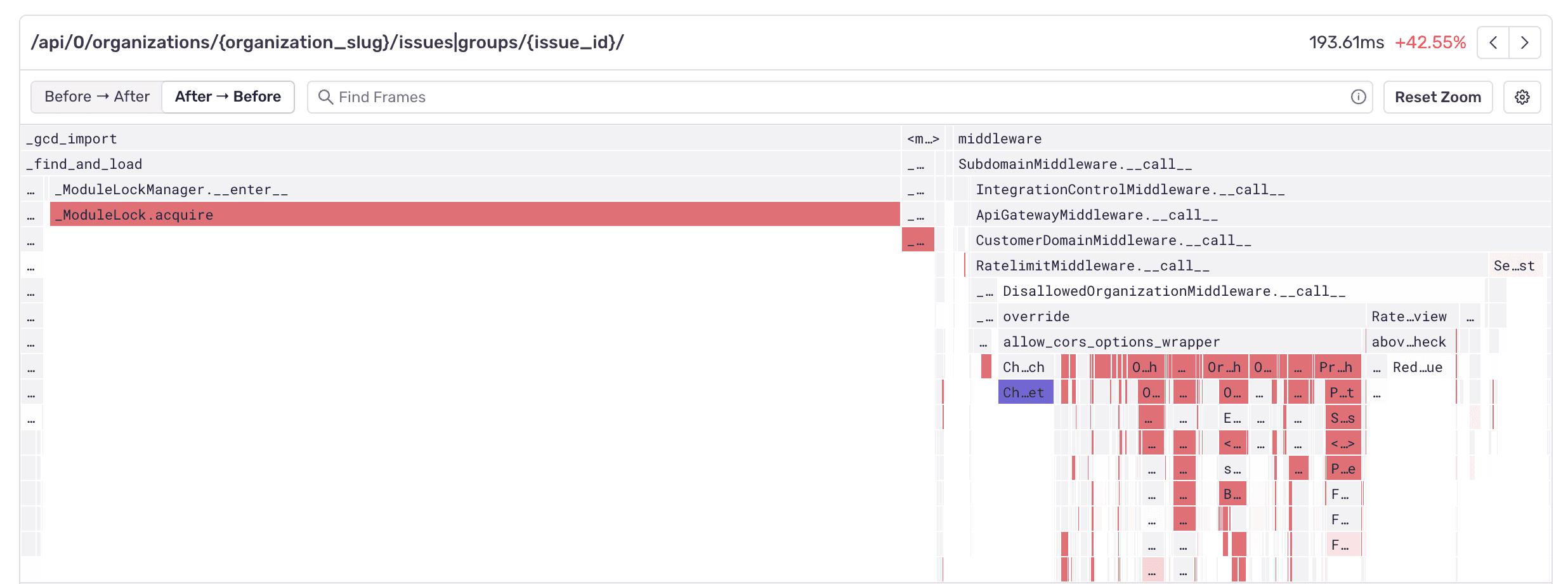 Differential flamegraph new functions